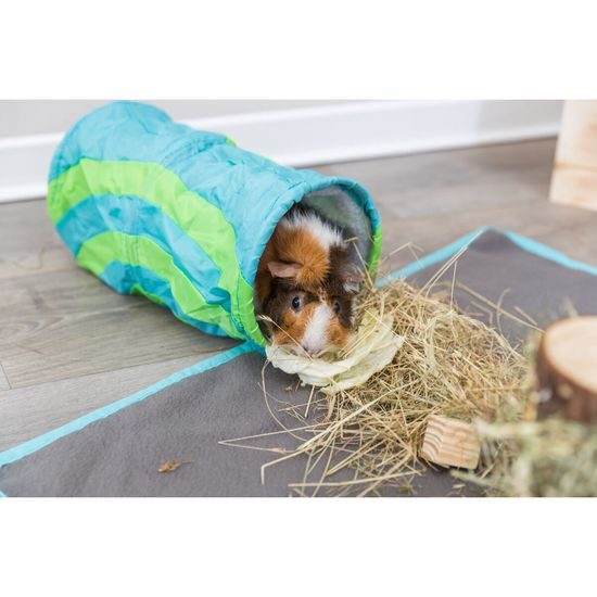 Nylonový tunel pro malá zvířata 15 x 35 cm šedo/zelený