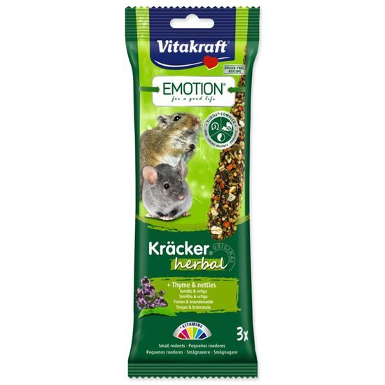 Tyčinky VITAKRAFT Emotion Kracker Herbal pro malé hlodavce