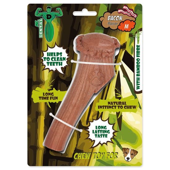 Hračka Mr.DENTAL žvýkací bambone parůžek slanina M