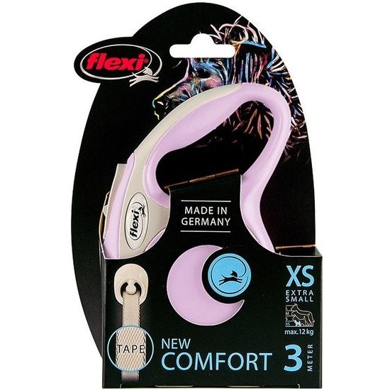 Flexi New Comfort XS vodítko pásek 3m/8kg růžová