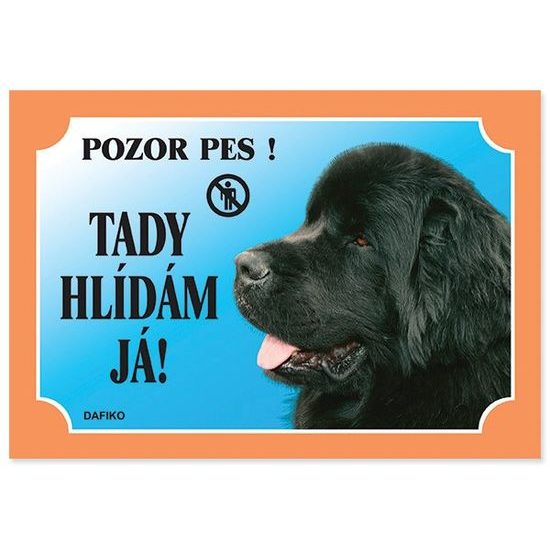 Tabulka DAFIKO novofoundlandský pes černý