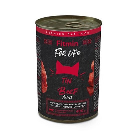 Fitmin For Life Hovězí konzerva pro dospělé kočky 415 g