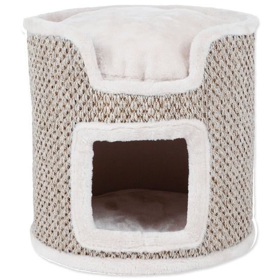 Odpočívadlo TRIXIE Ria Cat Tower světle šedé-přírodní 37 cm
