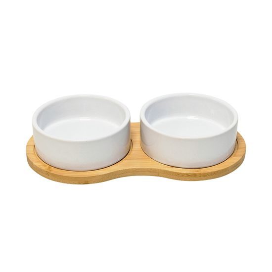 Nobby podnos + 2 misky BAMBASSO 2x 250 ml