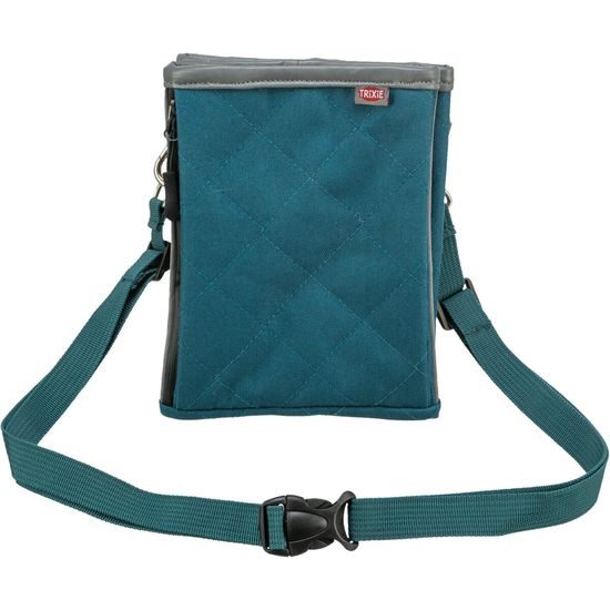 TWIN, taštička na pamlsky, 15 x 18 x 2,5 cm, bavlna/polyester, petrolejová