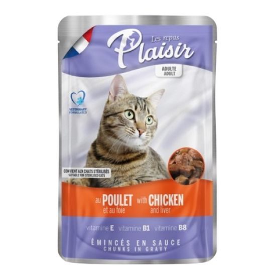 Plaisir cat 100g kuře+játra kapsička