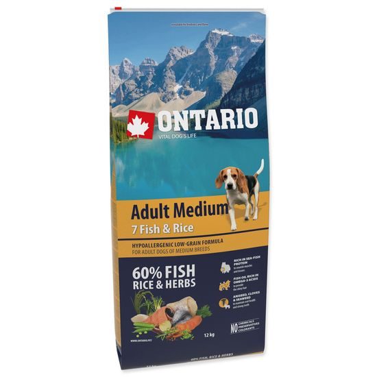 ONTARIO Dog Adult Medium Fish & Rice