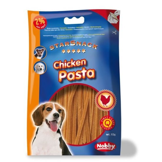 Nobby StarSnack Chicken Pasta kuřecí nudličky 113g