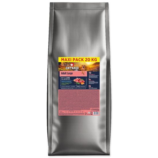 Krmivo Ontario Adult Large Lamb & Brown Rice 20kg