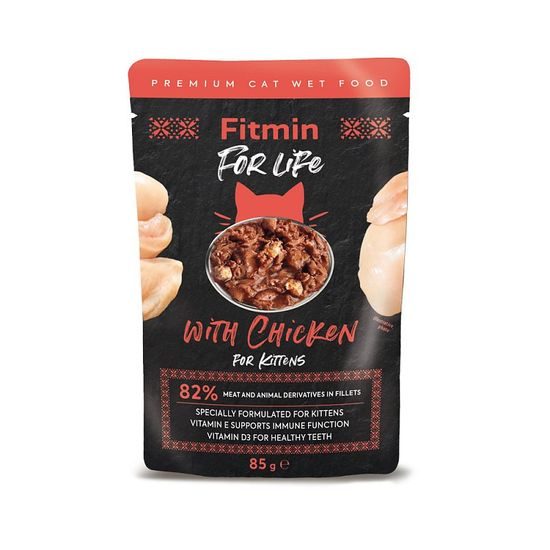 Fitmin for Life masová kapsička pro kočky Kitten Chicken 85 g