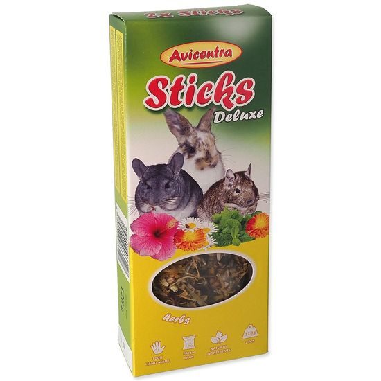 Tyčinky AVICENTRA s bylinkami pro velké hlodavce