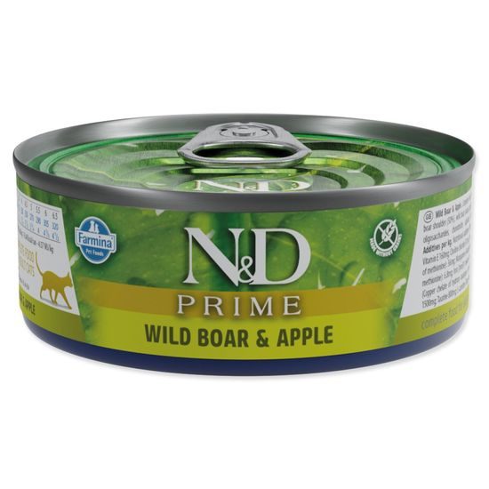 KRMIVO N&D CAT PRIME WILD BOAR & APPLE 70 GR