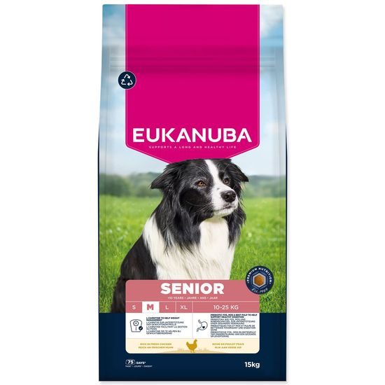 Krmivo EUKANUBA Senior Medium rich in fresh chicken 15 kg