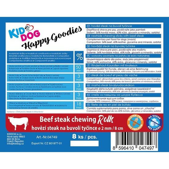 KIDDOG hovězí steak na buvolím špalíčku - 20 mm/8 cm 250 g