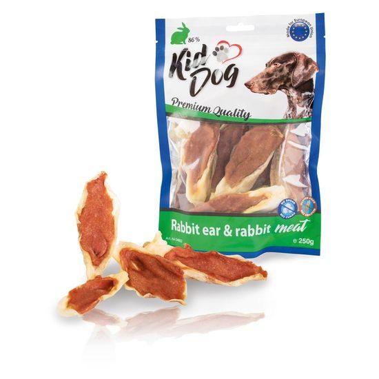 KIDDOG králičí ucho plněné králičím masíčkem 250 g