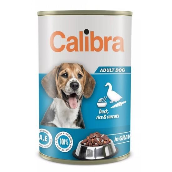 Calibra dog 1240g kachna a rýže s mrkví v omáčce