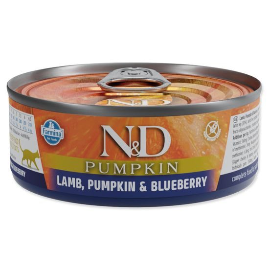 KONZERVA N&D CAT LAMB, PUMPKIN & BLUEBERRY 70 GR