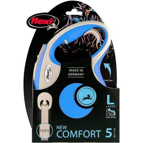 Flexi New Comfort L vodítko pásek 5m/60kg modrá