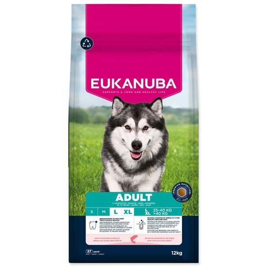 Krmivo EUKANUBA Adult Large rich in salmon and barley 12 kg