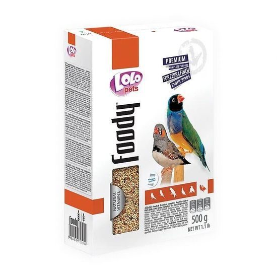 LOLO BASIC kompletní krmivo pro zebřičky 500 g krabička