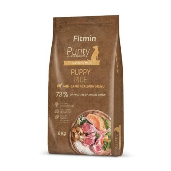 Fitmin kompletní krmivo pro psy Purity Rice Puppy Lamb&Salmon 2 kg