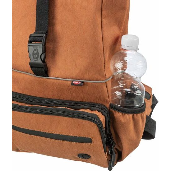 ROLLTOP 2v1, multifunkční batoh i ledvinka, bavlna/polyester, rezavá