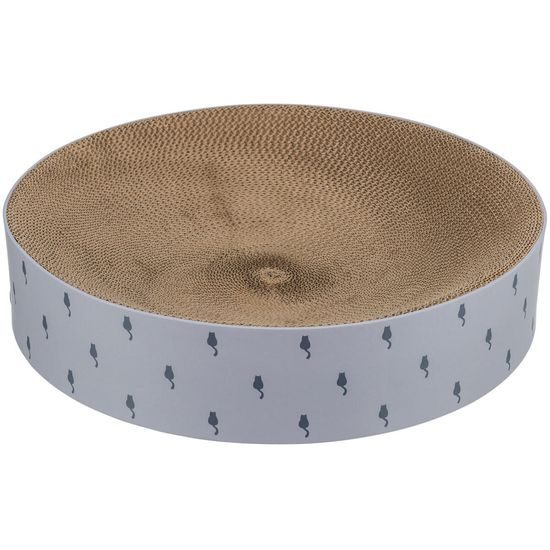 LILLY kulatý škrabací pelech s katnipem, ø 45 × 10 cm, karton, lila