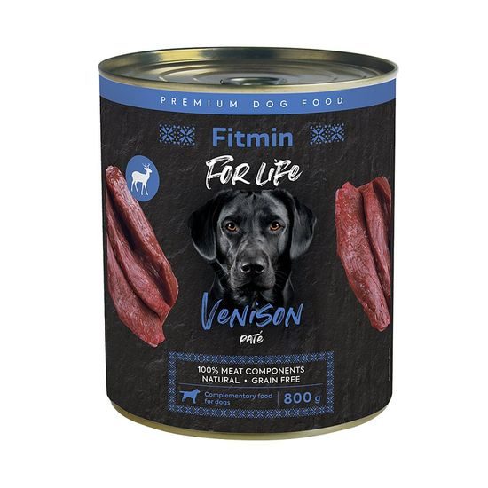 Fitmin dog For Life tin venison 800g
