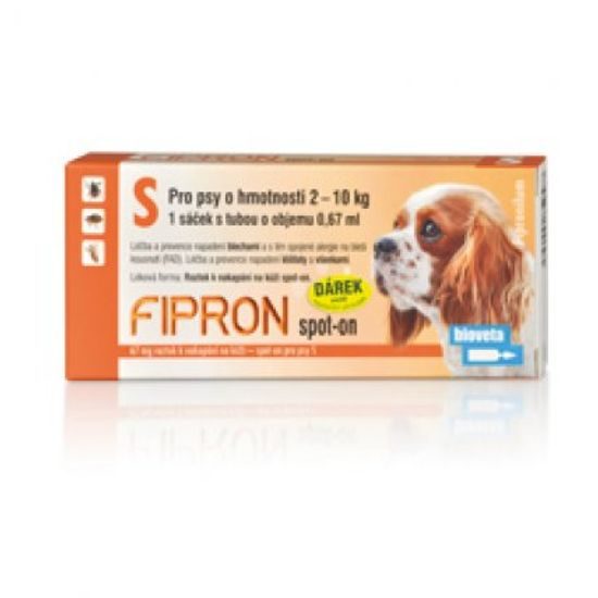 Antiparazitní spot-on pro malé psy Fipron, 2 až 10 kg, 0,67 ml