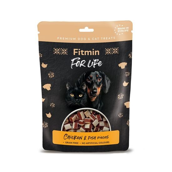 Fitmin For Life pochoutka pro psy a kočky chicken pieces 70 g