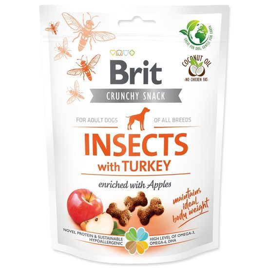 Brit Care Dog Crunchy Cracker. Insects with Turkey and Apples, 200 g