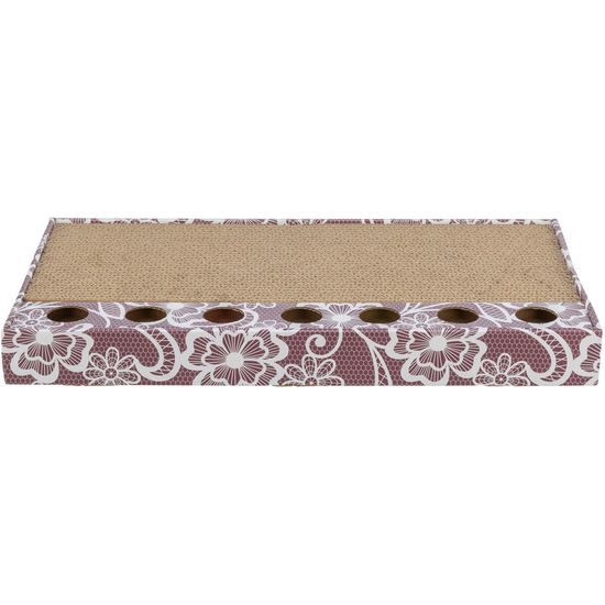 Škrabací karton s hračkou 48 x 25 cm růžový