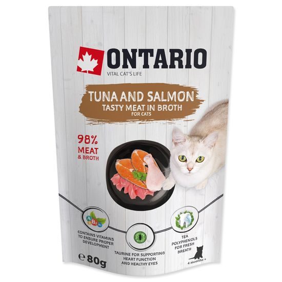Kapsička ONTARIO Cat Tuna and Salmon in Broth