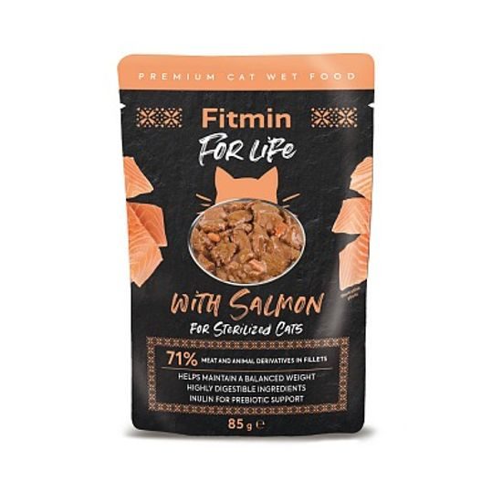 Fitmin for Life masová kapsička pro kočky Sterilized Salmon