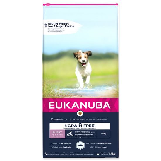 EUKANUBA Puppy & Junior Small & Medium Grain Free Ocean Fish