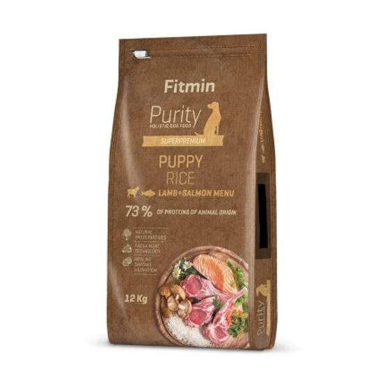 Fitmin kompletní krmivo pro psy Purity Rice Puppy Lamb&Salmon 12 kg