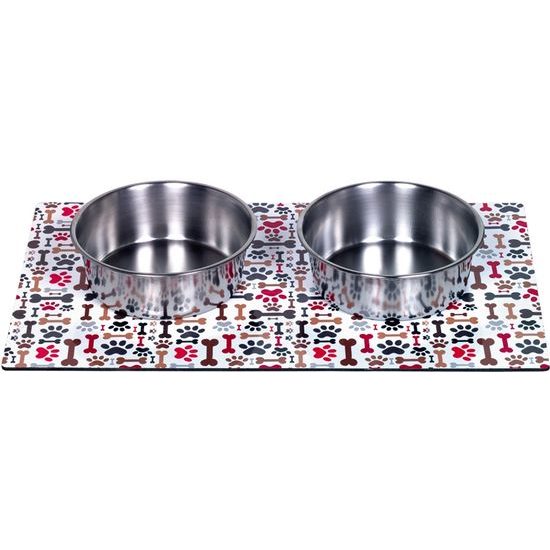 Nobby magnetická podložka MIX 2 misky 920ml strakatá