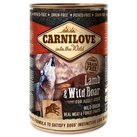 Konzerva CARNILOVE Dog Wild Meat Lamb & Wild Boar