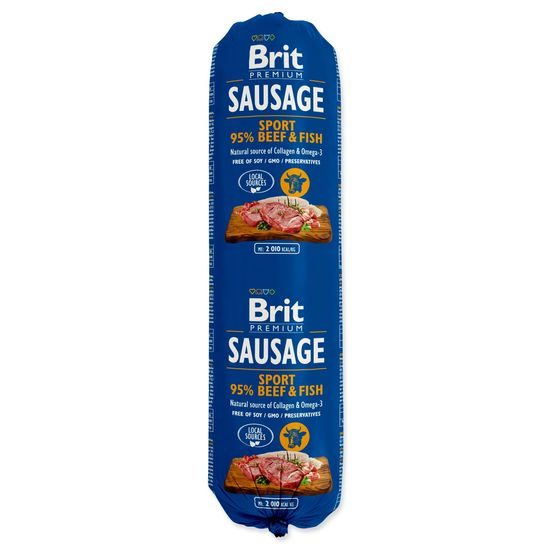 Salám BRIT Premium Dog Sausage Sport – Beef & Fish