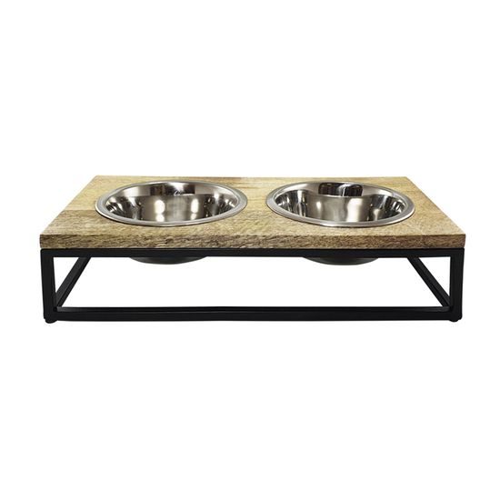 Nobby designový stojan s miskami 48x24x14cm 2x1,8l