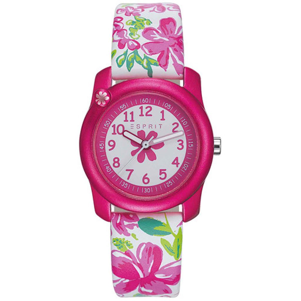 Plavky-Pradlo.cz - Dětské hodinky ESPRIT Tropical Flowers White Pink  ES108344004 - Esprit - dětské hodinky - Hodinky, MÓDNÍ DOPLŇKY