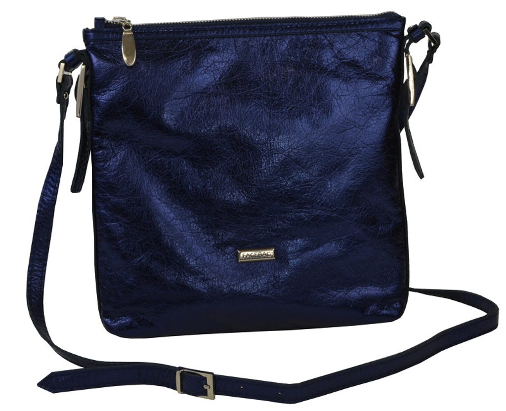 Elegantní kožená crossbody kabelka FACEBAG Blue 7019 - Crossbody tašky -  Kabelky, tašky a zavazadla, MÓDNÍ DOPLŇKY - Plavky-Pradlo.cz
