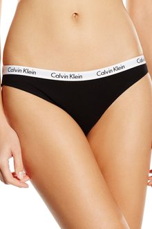 Dámské kalhotky CALVIN KLEIN QD3588E-999 Carousel 3-pack bikini černá/bílá/šedá