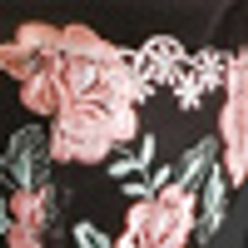 Podprsenka BENEFIT Opal Bardotka černá s růžovou výšivkou