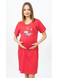 Dámská noční košile mateřská Srnečka - jahodová