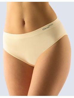 GINA dámské kalhotky klasické, širší bok, bezešvé, jednobarevné Bamboo PureLine 00019P - tělová
