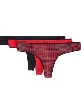 Dámské kalhotky tanga DIESEL dárkové balení 3 kusy červené