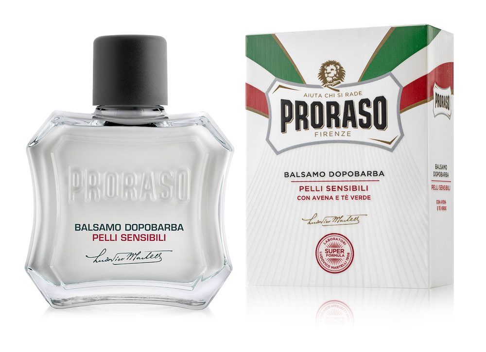 Balzám po holení Proraso White pro citlivou pokožku - zelený čaj (100 ml)