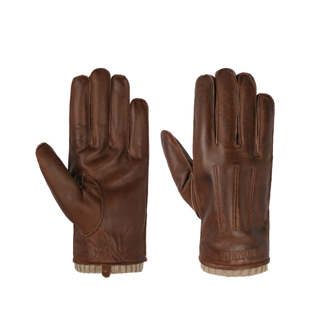 Stetson Sheepskin Gloves - Hnědé rukavice z ovčí kůže - Stetson - Rukavice  - Oblečení - Gentleman Store