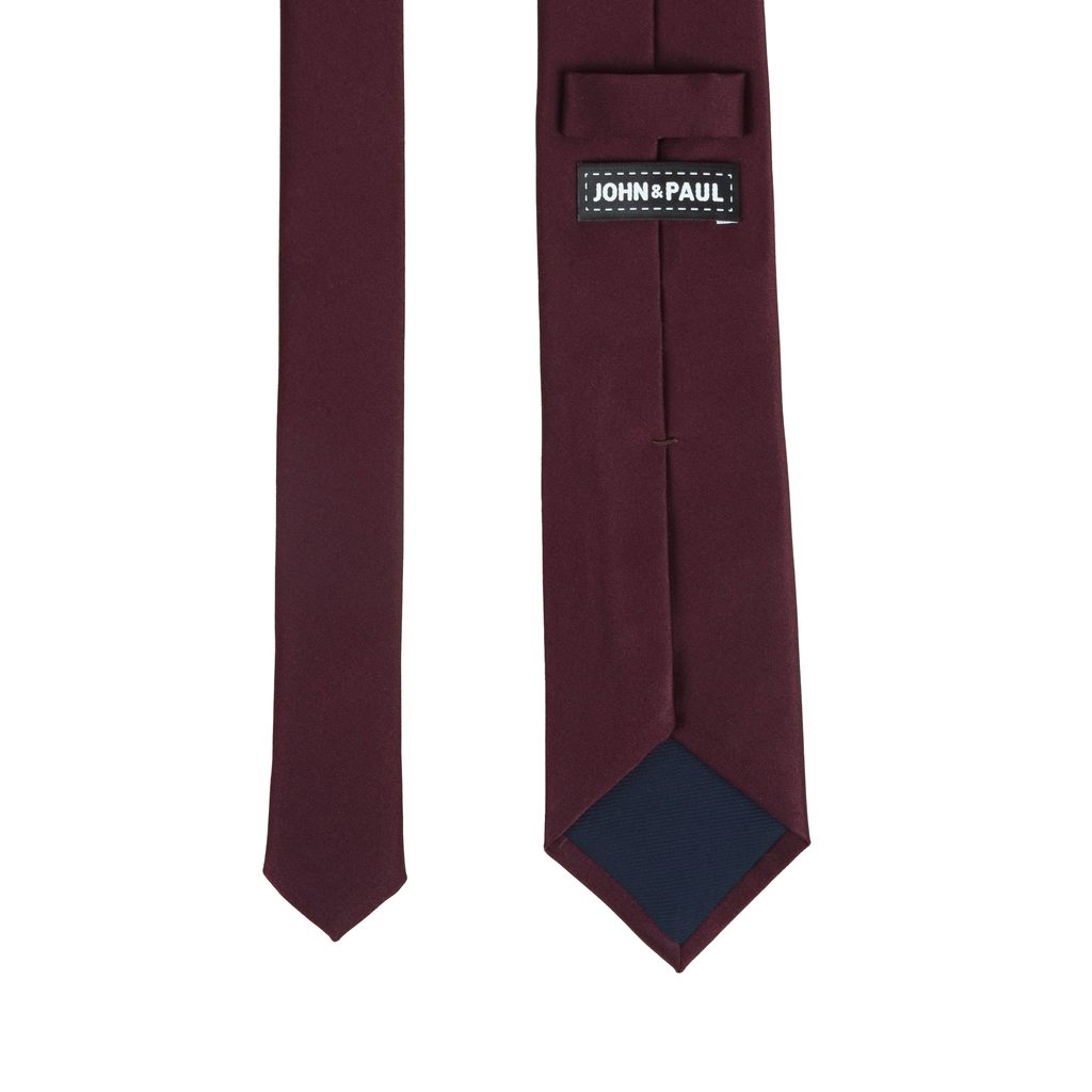 Vínová hedvábná kravata - John & Paul - Dubnový výprodej všech kolekcí -  Speciální nabídky - Gentleman Store